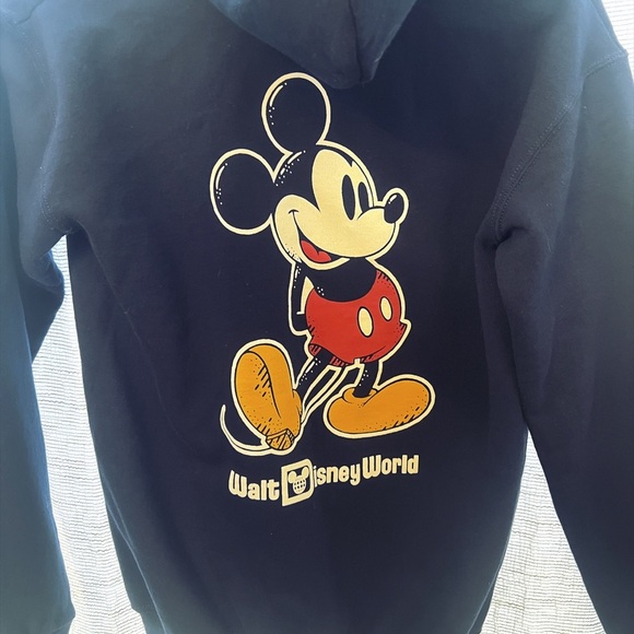 This Disney World Hoodie Sweatshirt in Navy featuring Mickey Mouse - Picture 5 of 5